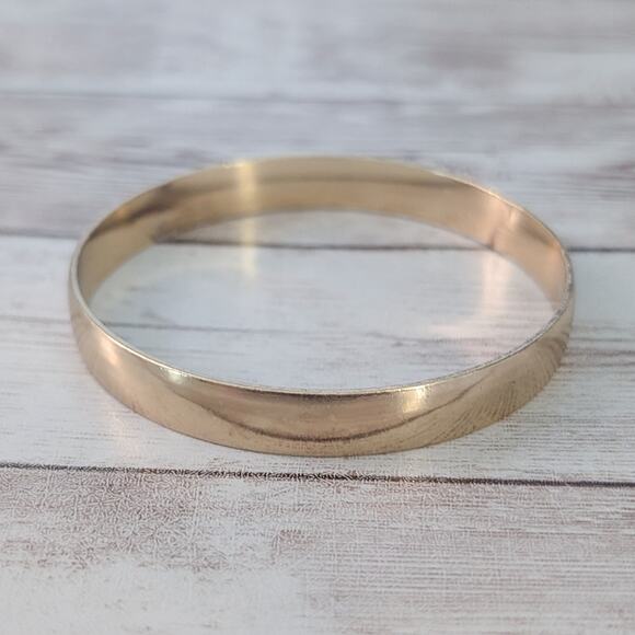 Vintage Bracelet Mirrored Gold Tone 8.25" - Fair Condition - Picture 4 of 8